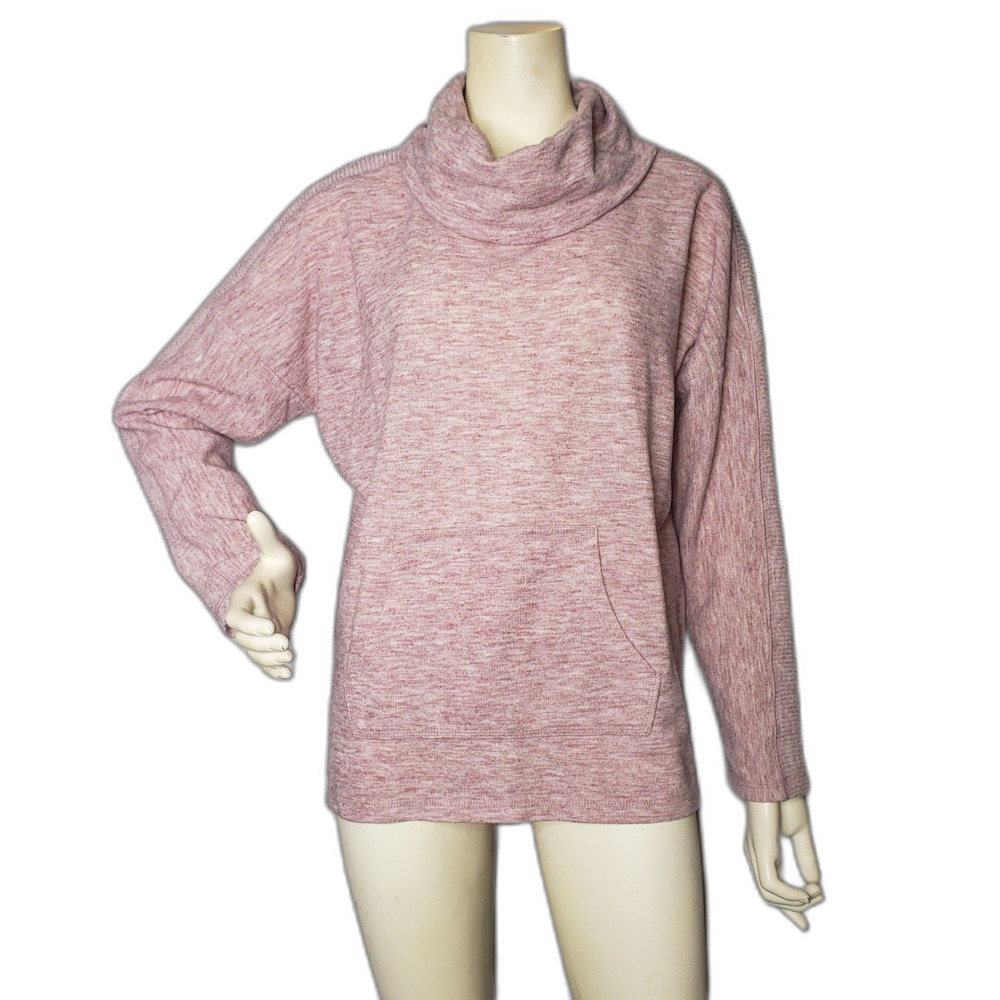 SONOMA Heathered Pink Tunic Sweater with Front Pouch Womens Size PXL